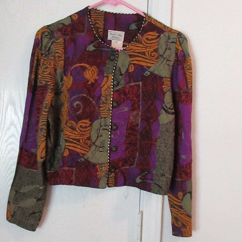Cropped Long Sleeve Quilted Top Size 10P
